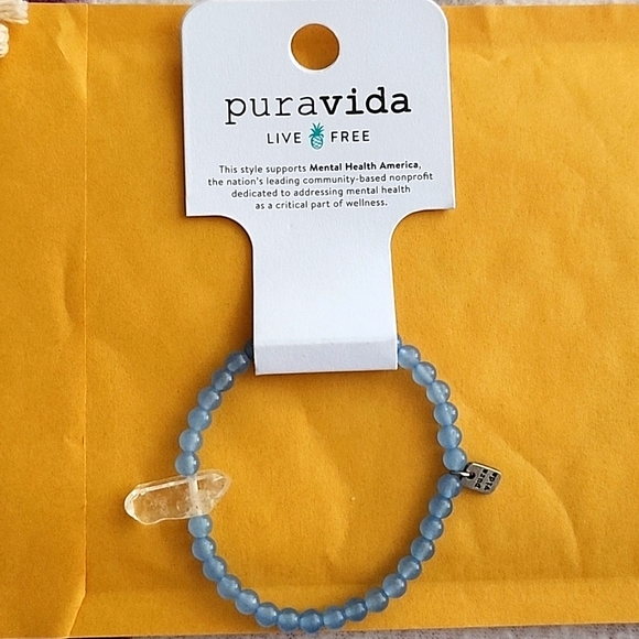 🎉HPx2🎉 Pura Vida Celestine Intention Stretch Bracelet - Picture 3 of 4